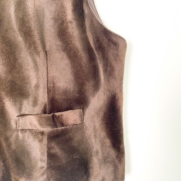 Vintage Faux Fur Brown Western Bohemian Seventies Vest - Picture 5 of 9